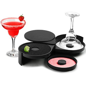 Greenco GRC0249 3 Tier Bar Glass Rimmer for Margarita and Cocktail