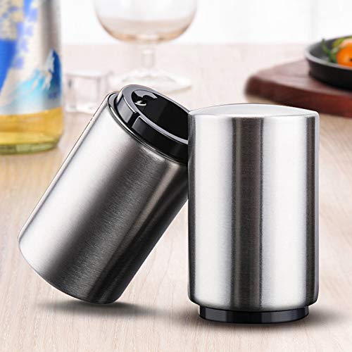 Destapador de cerveza, abridor de botellas automático de acero inoxidable con imán para las corcholatas, ideal en hogar, bar o restaurante con diseño vanguardista y calidad premium