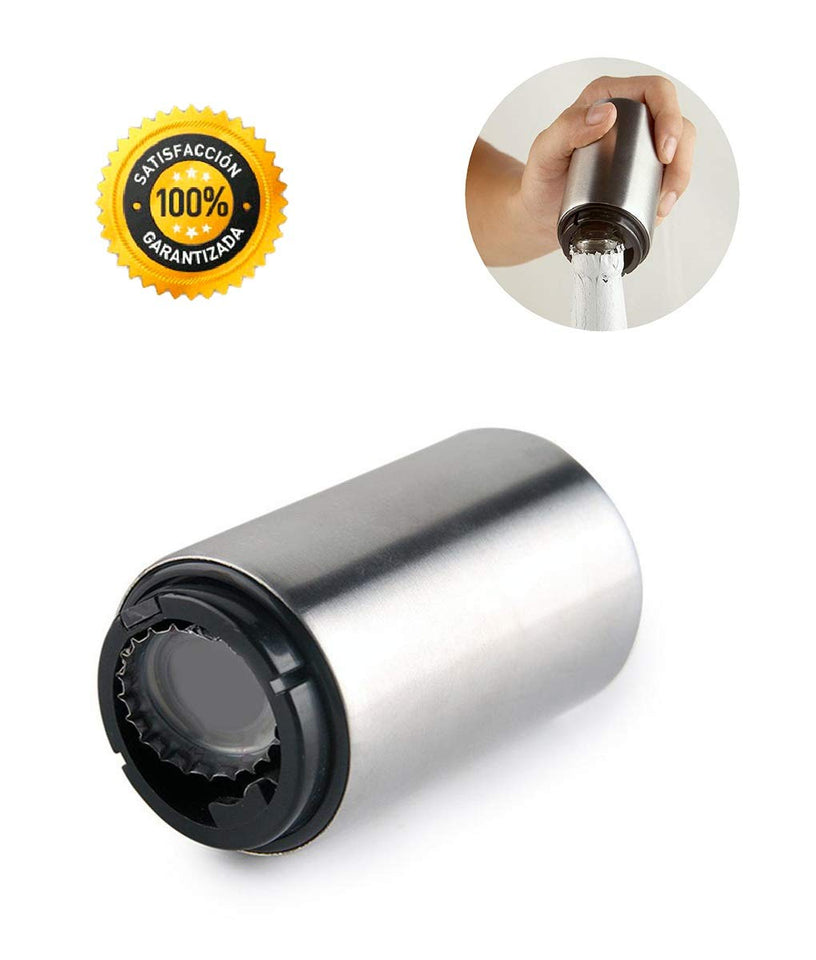 Destapador de cerveza, abridor de botellas automático de acero inoxidable con imán para las corcholatas, ideal en hogar, bar o restaurante con diseño vanguardista y calidad premium