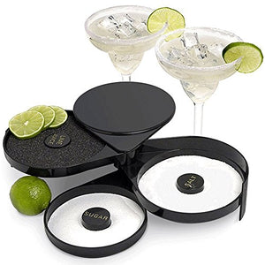 Greenco GRC0249 3 Tier Bar Glass Rimmer for Margarita and Cocktail