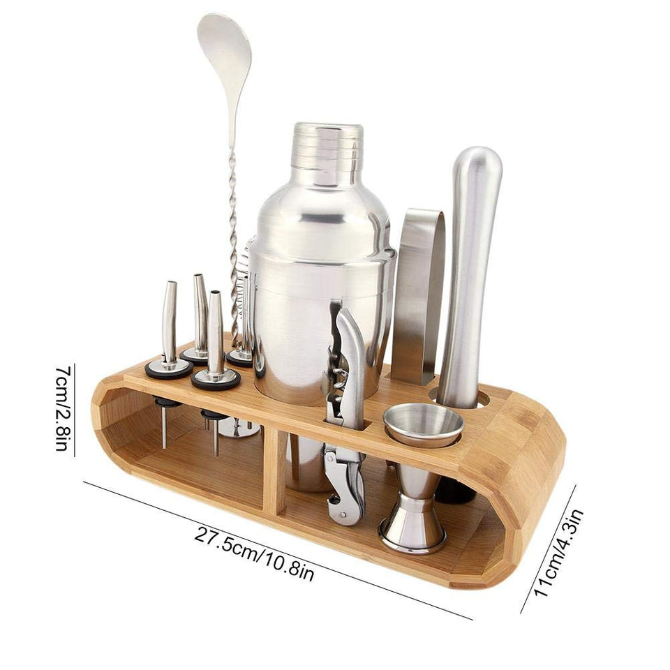 Wifehelper Cocktail Shaker Set Mixer Drink Bartender Martini Tools Stainless Steel Bar Kit Professional