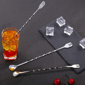 Juego de 4 Muddler Bar Tools Essentials,SourceTon 10 pulgadas de cóctel de acero inoxidable Muddler y 3 piezas de cucharas para mezclar Ideal para barman