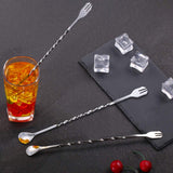Juego de 4 Muddler Bar Tools Essentials,SourceTon 10 pulgadas de cóctel de acero inoxidable Muddler y 3 piezas de cucharas para mezclar Ideal para barman