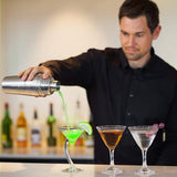 6 Piezas Utensilios de Bar, Conjuntos para el Bar Coctelera de Cóctel de Acero Inoxidable - con Coctelera de cóctel 750ml , Probeta graduada con doble cara 30 / 15ml, Boquillas de vino, Agitador para hielo, Cuchara de mezcla .