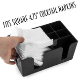 Bar servilleta & Utensilio Caddy – 6 Compartimiento organizador para la celebración de restaurante, suministros Beverage Servilletas de cóctel & accesorios por cocktailor