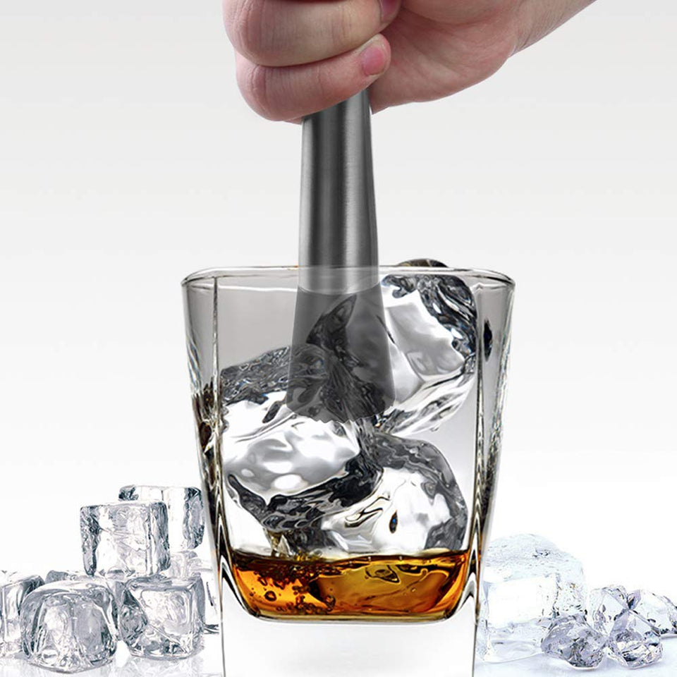 Juego de 4 Muddler Bar Tools Essentials,SourceTon 10 pulgadas de cóctel de acero inoxidable Muddler y 3 piezas de cucharas para mezclar Ideal para barman