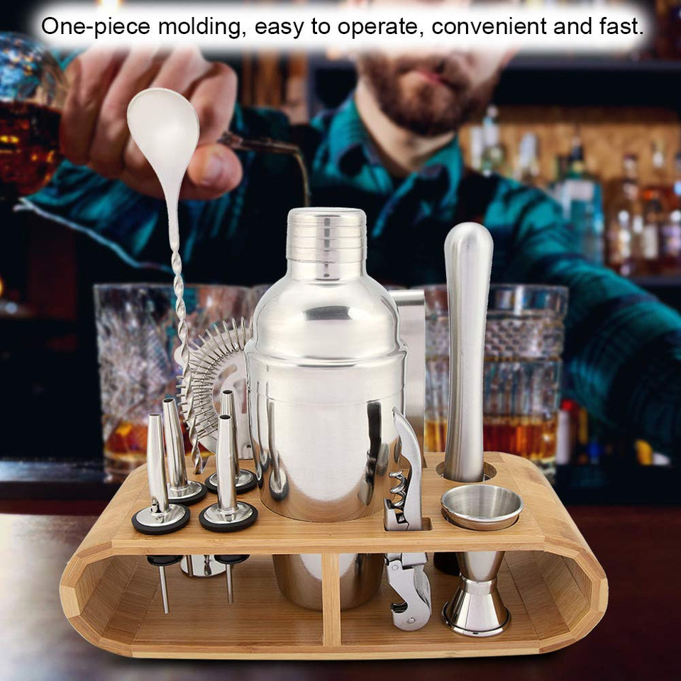 Wifehelper Cocktail Shaker Set Mixer Drink Bartender Martini Tools Stainless Steel Bar Kit Professional