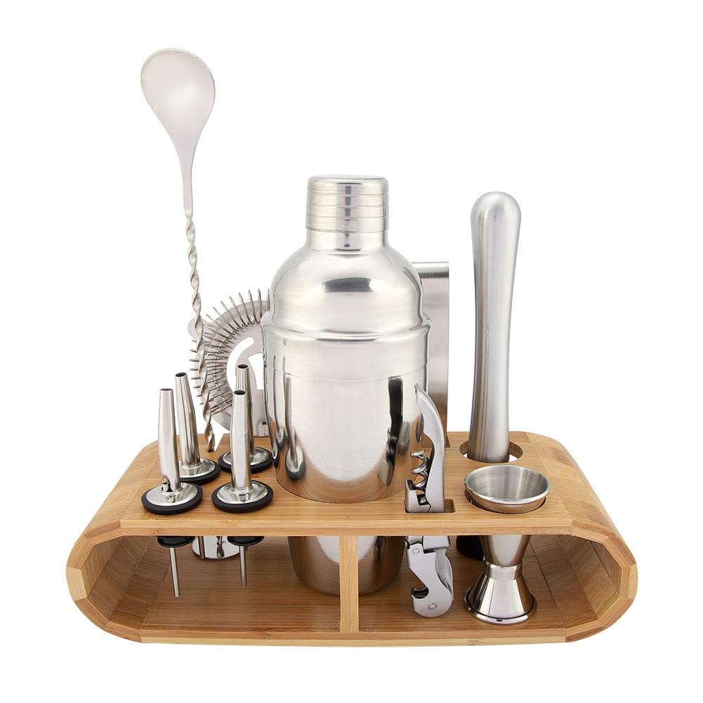 Wifehelper Cocktail Shaker Set Mixer Drink Bartender Martini Tools Stainless Steel Bar Kit Professional