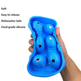 2 Packs of 6-Cavity Ice Ball Mold SourceTon Black and Blue Flexible Silicone Ice Sphere Tray Reusable Ice Ball Maker for Whisky Bourbon Cocktail