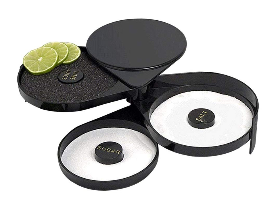 Greenco GRC0249 3 Tier Bar Glass Rimmer for Margarita and Cocktail