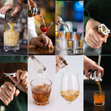 COMLIFE 12 Piezas Utensilios de Bar, Conjuntos para el Bar Coctelera de Cóctel de Acero Inoxidable - con Coctelera de 550 ml, 15/30ml Jigger de Medición,Cuchara de Mezcla,Pinzas, filtro,lodo,abrebotellas etc