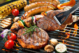 BBQ Tools Set RabbitStorm- Set de 18 Utensilios y Cubiertos Profesional para Asador Carne Asada en Acero Inoxidable. Espátula, Pinzas, Tenedores, Pinchos, Cepillo para Asar, etc.Barbacoa al Aire libre, Picnic de Camping -Kit de Regalo